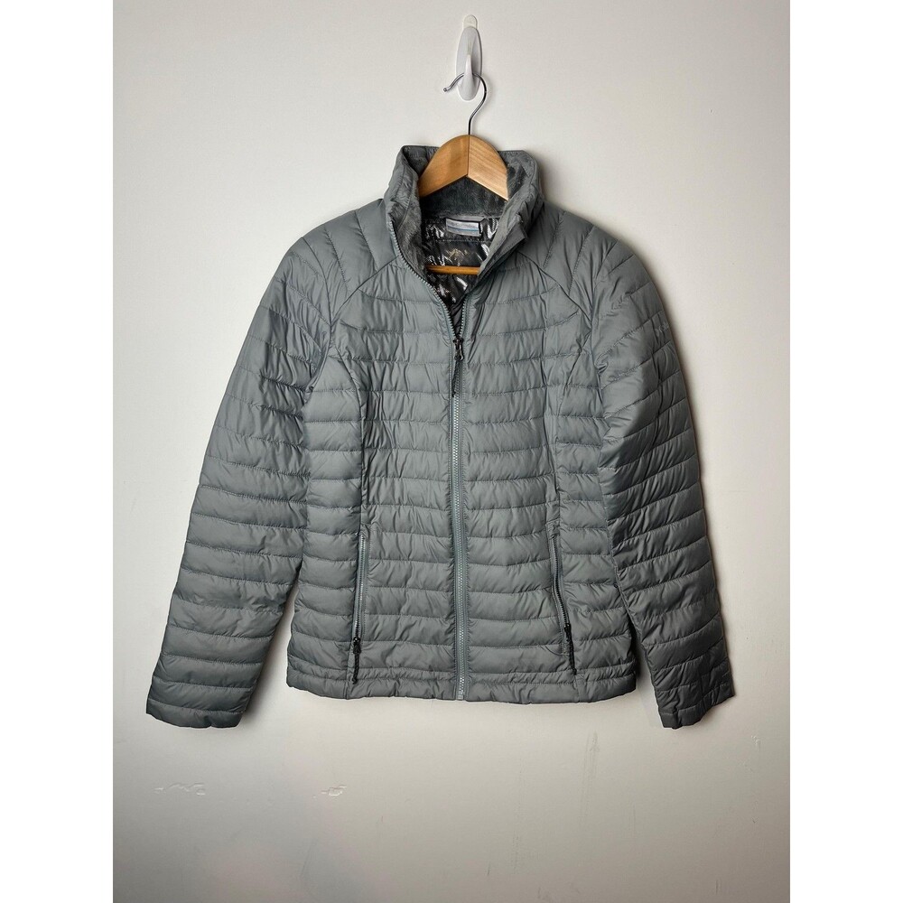 Columbia Jacket Womens‎ XS Gray Omni-Heat Reflective Insulated Puffer Full Zip
